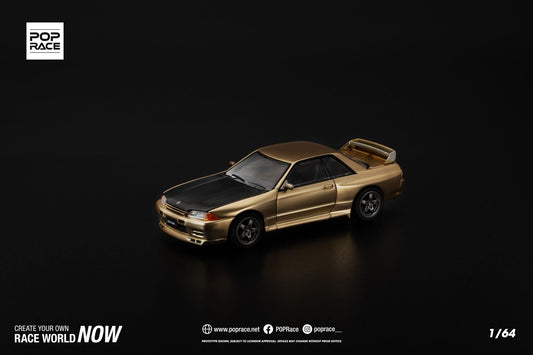 Pop Race 1/64 Nissan Skyline GT-R R32 Gold - Tokyo Auto Salon Kuala Lumpur 2025 Exclusive