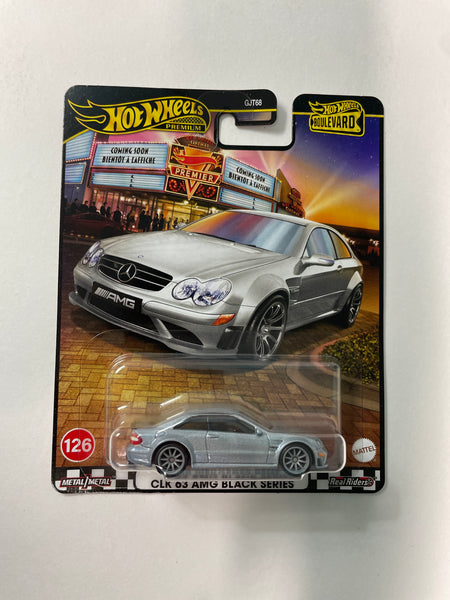 Hot Wheels 1/64 2025 Boulevard Mix C 2008 Mercedes-Benz CLK 63 AMG Black Series Silver