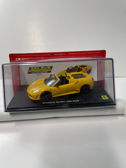 Altaya 1/43 Ferrari Scuderia Spider 16M 2008 Yellow
