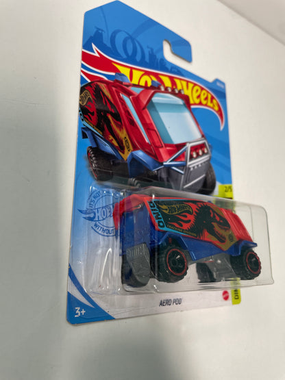 Hot Wheels 1/64 Aero Pod Blue & Red