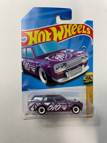 Hot Wheels 1/64 Datsun Bluebird Wagon (510) Purple - Damaged Box
