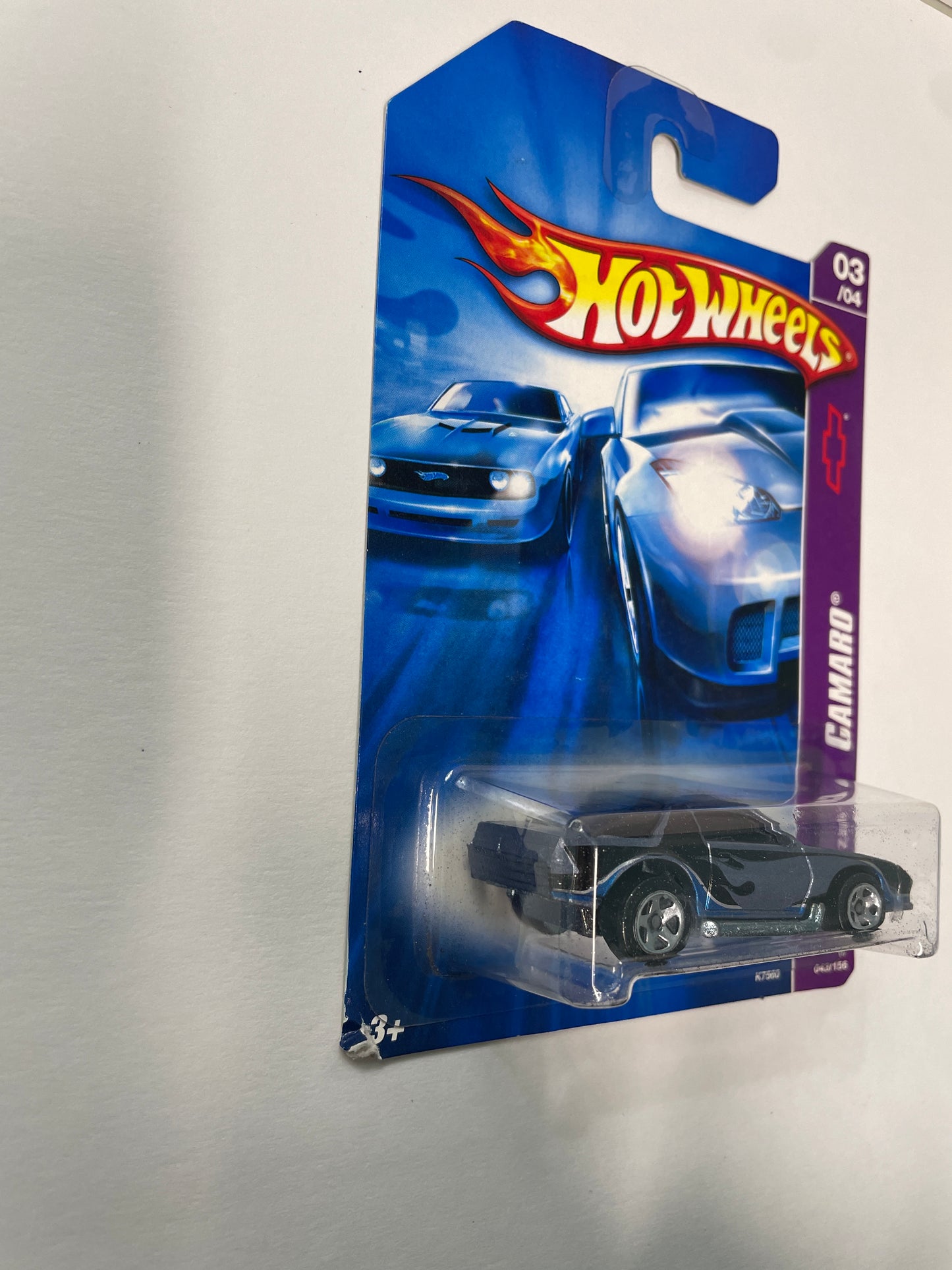 Hot Wheels 1/64 Chevrolet Camaro Z28 Blue - Damaged Box