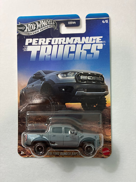 Hot Wheels 1/64 Silver Series Performance Trucks 2019 Ford Ranger Raptor Grey - JKX74 - Damaged Box