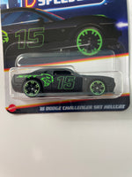 Hot Wheels 1/64 Neon Speeders ‘15 Dodge Challenger SRT Hellcat Black & Green