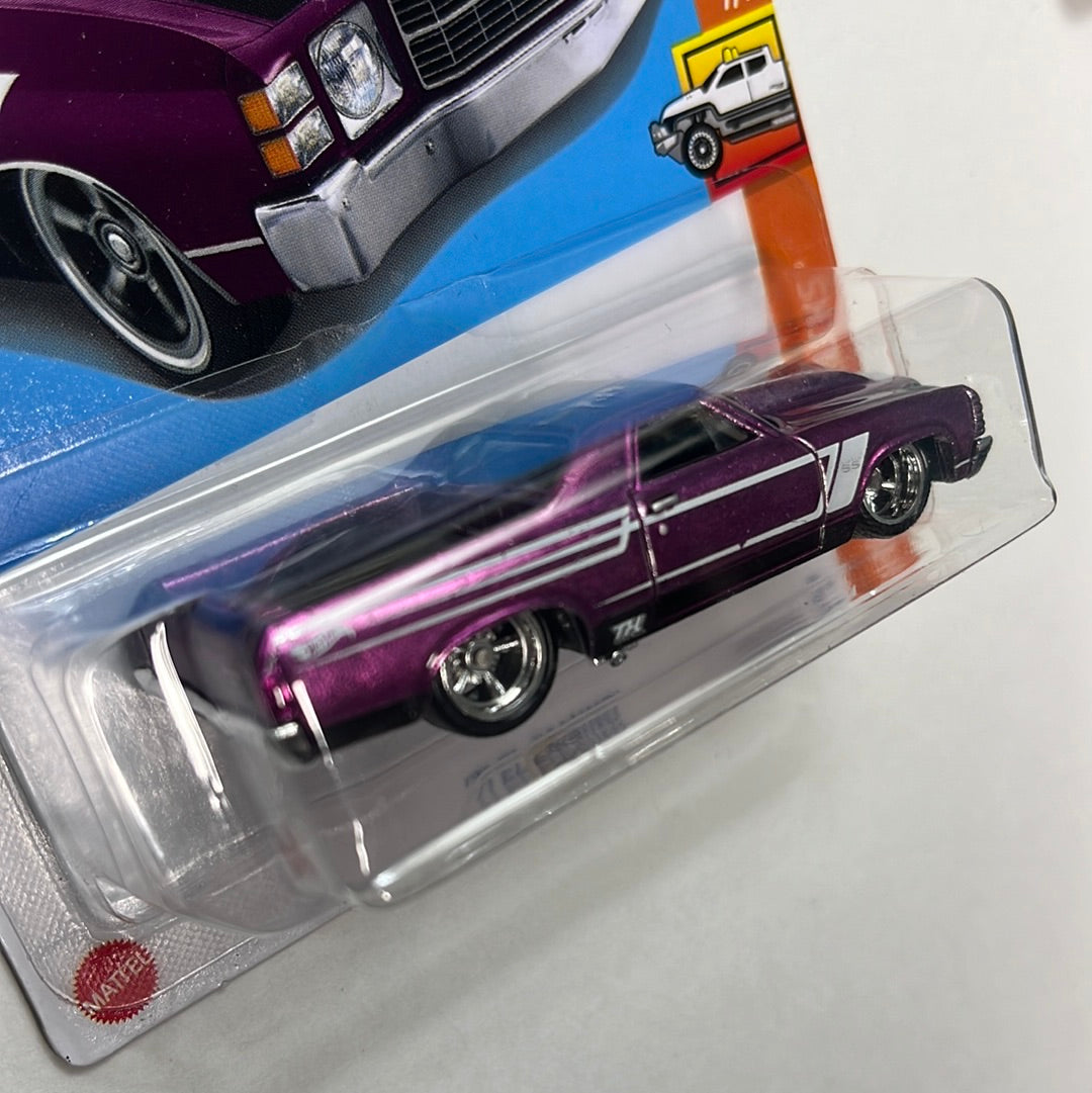 Hot Wheels 1970 Chevrolet El Camino 限定版 Hot Wheels Super Treasure Hunt '71 Chevy El Camino Purple – Flipn