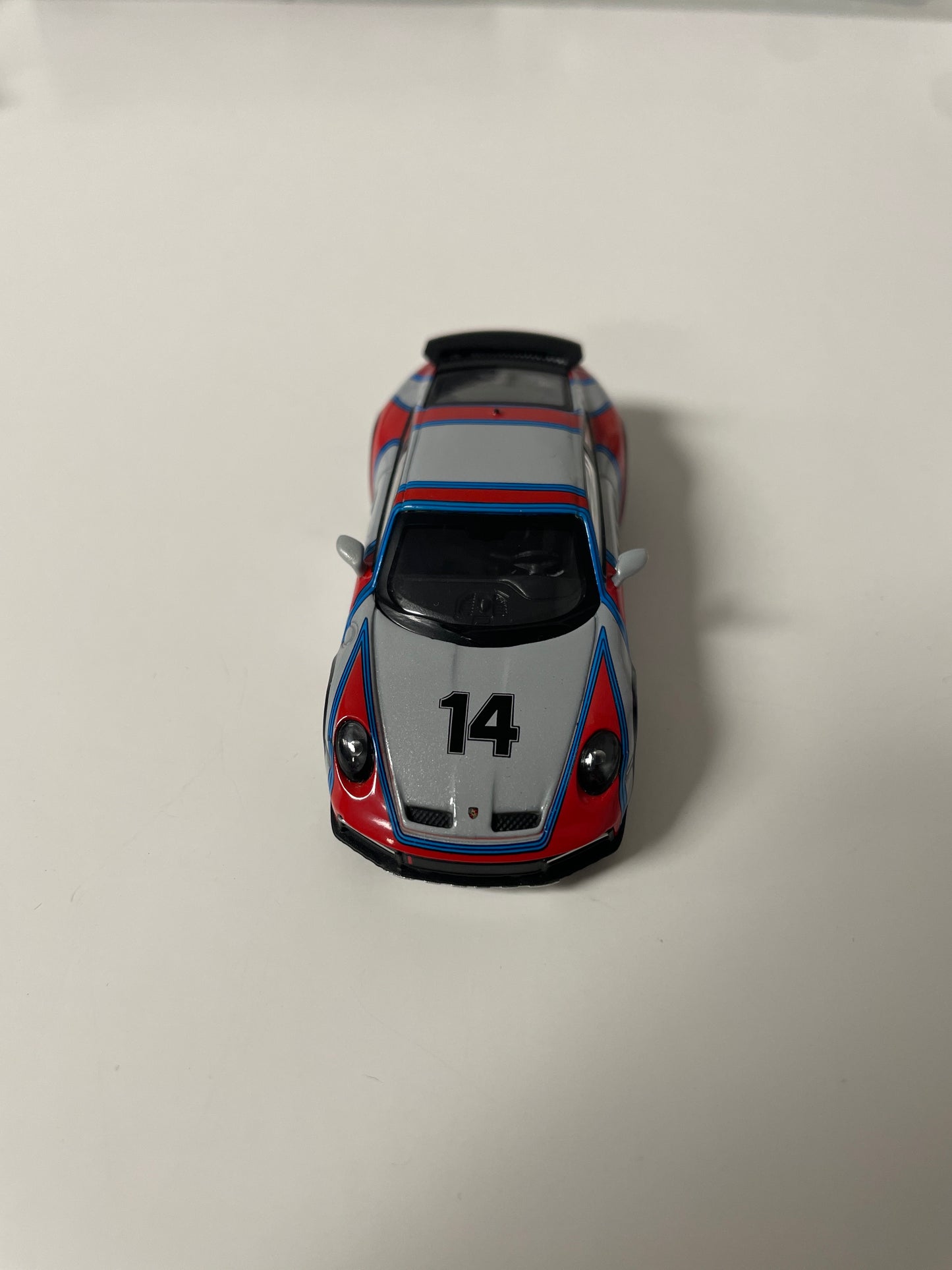 Mini GT 1/64 Porsche 911 Dakar Ice Grey Metallic "Rally 1978"  Red & Grey - MGT00964 - Damaged Car (read description)