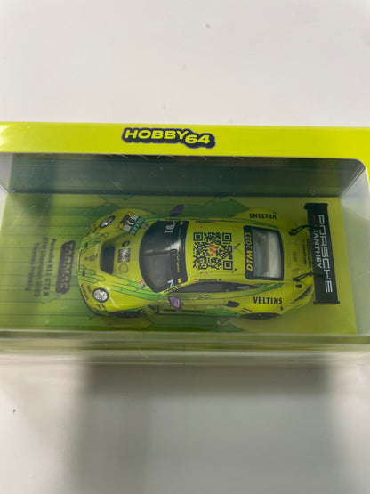 Tarmac Works X iXO Models 1/64 Porsche 911 GT3 R DTM Champion 2023 Thomas Preining Green - T64-084-23DTM91