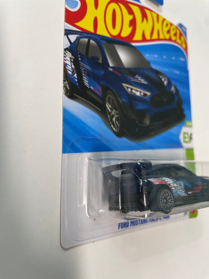 Hot Wheels 1/64 Ford Mustang Mach-e 1400 Blue - Damaged Box