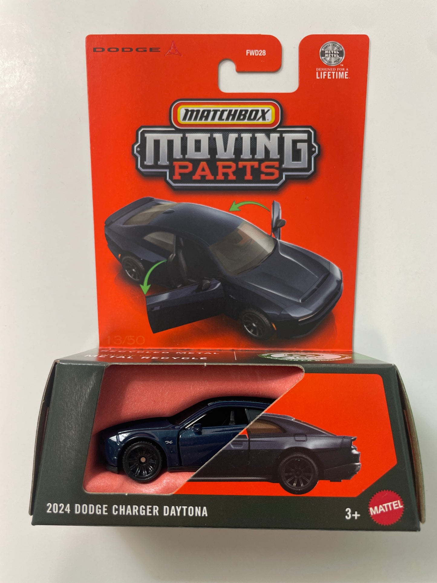Matchbox 1/64 Moving Parts 2024 Dodge Charger Daytona Blue - JHV42