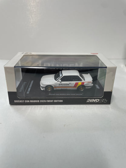 Inno64 1/64 Pandem Rocket Bunny BMW E30 Diecast Con Madrid 2026 Event Edition Matt White - IN64-E30P-DCM