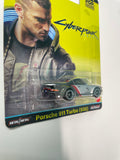 Hot Wheels 1/64 Pop Culture Cyberpunk Porsche 911 Turbo (930) Black & Silver - Damaged Card