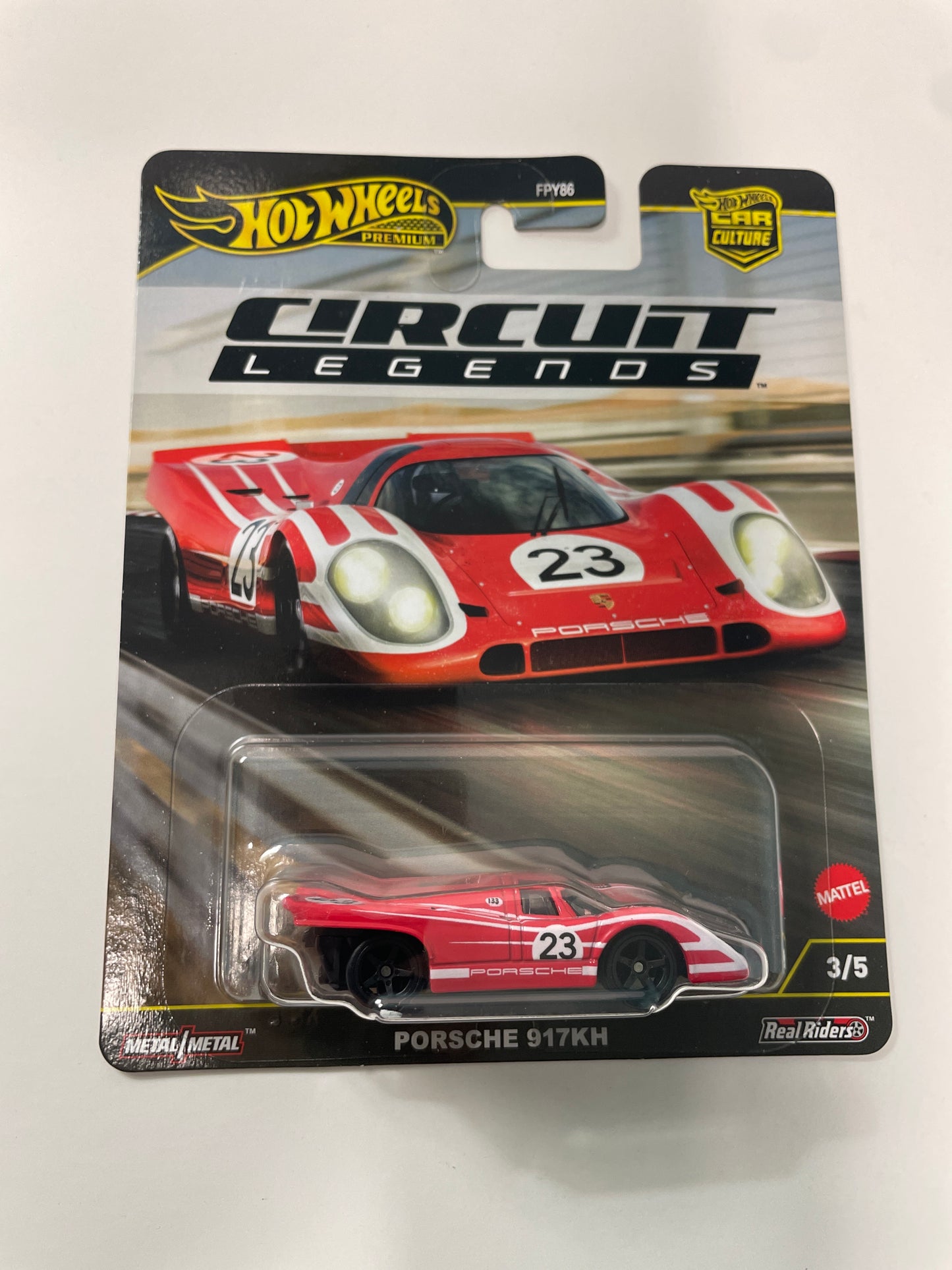Hot Wheels 1/64 Car Culture Circuit Legends Porsche 917KH Japan Card Red - SKU: JBK63
