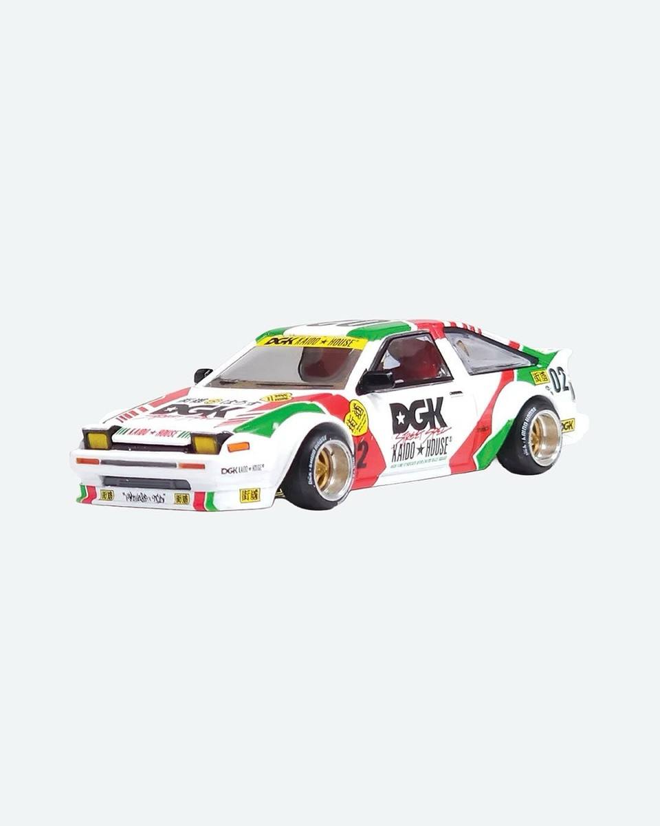 Mini GT x Kaido House 1/64 Toyota AE86 Sprinter Trueno DGK V1 Exclusive White & Green - KHMG201