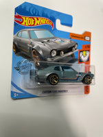 Hot Wheels 1/64 Custom Ford Maverick Short Card Grey - Damaged Card