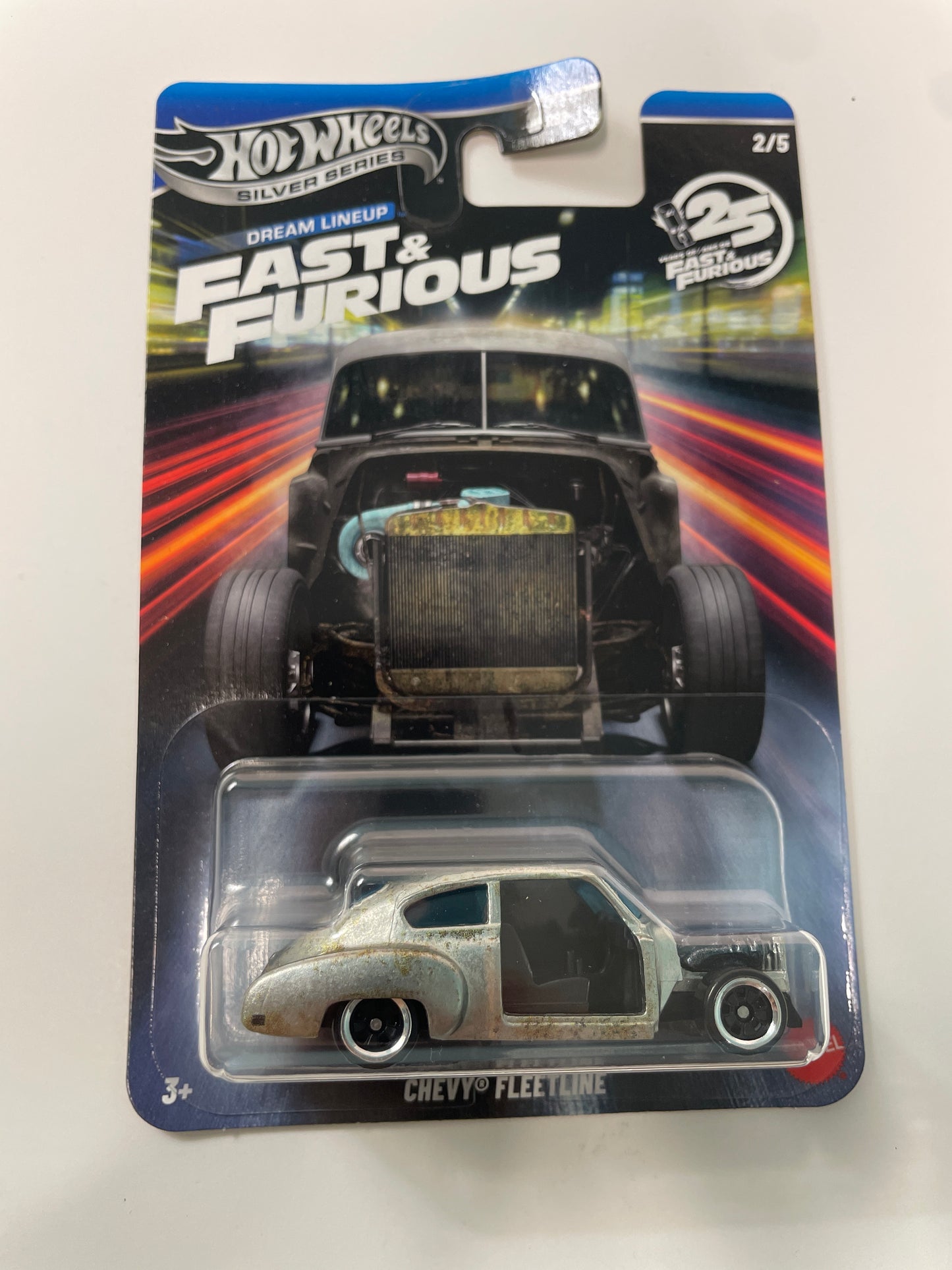 Hot Wheels 1/64 Silver Series Dream Lineup Fast & Furious Chevy Fleetline Chrome - JKX11