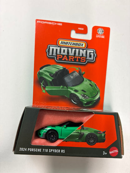 Matchbox 1/64 Moving Parts 2024 Porsche 718 Spyder RS Green - JHV66