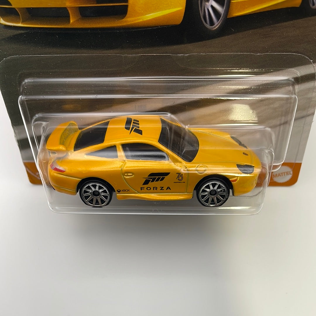 Hot Wheels 1/64 Forza Porsche 911 GT3 Yellow - Damaged Card
