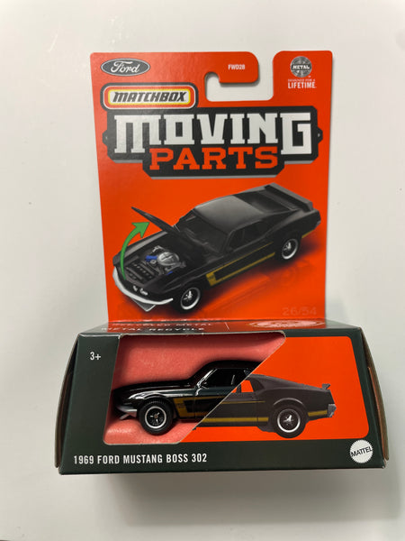 Matchbox 1/64 Moving Parts 1969 Ford Mustang Boss 302 Black