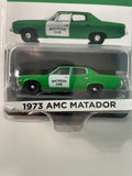 1/64 Greenlight Hobby Exclusive The ‘73 American Motors Taxi 1973 AMC Matador Green & White