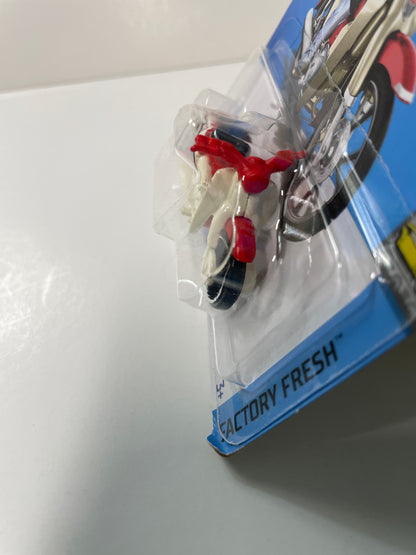 Hot Wheels 1/64 Honda Super Cub Red & White - Damaged Card