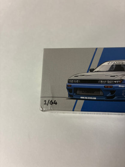 Pop Race 1/64 Pandem Nissan Silvia S13 Moontech Blue - PR64-0264 - Damaged Box