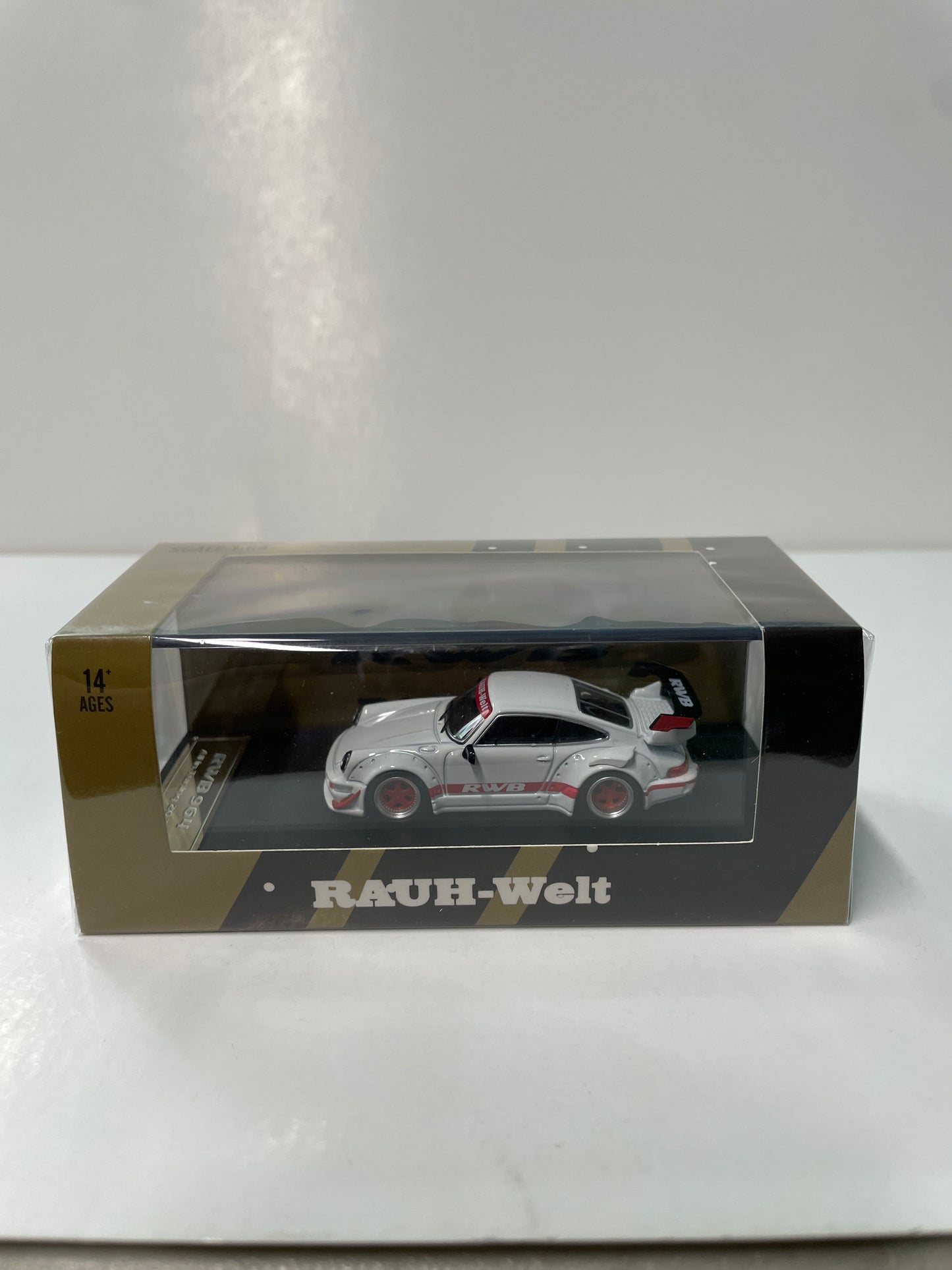 Star Model 1/64 Porsche RWB 964 White w/ Red Rims