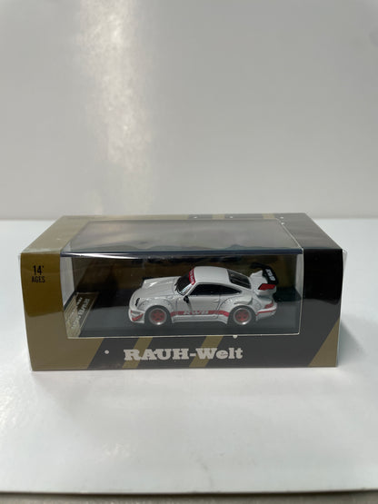 Star Model 1/64 Porsche RWB 964 White w/ Red Rims