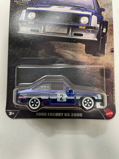Hot Wheels 1/64 Silver Series Rally Racers Ford Escort RS 2000 Blue - JKX63 - Damaged Box