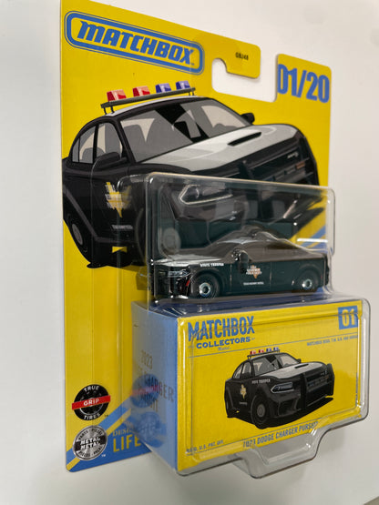 Matchbox Collectors 1/64 2023 Dodge Charger Pursuit Black - JJW01