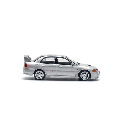 Pop Race 1/64 Mitsubishi Lancer Evolution IV Silver