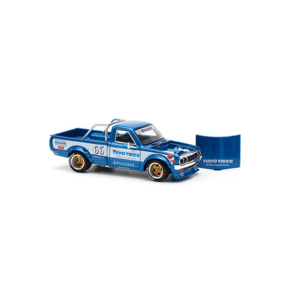 Pop Race 1/64 Pandem Datsun 620 Blue New Tooling - PR64-0217