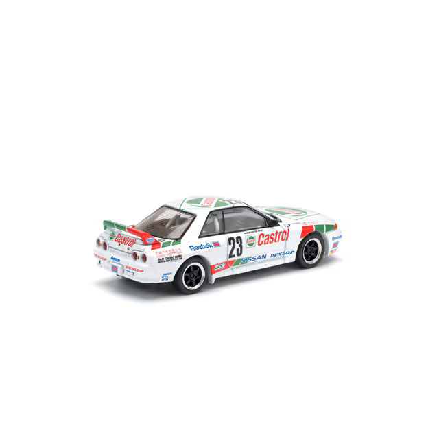 Pop Race 1/64 Nissan Skyline GT-R BNR32 #23 Macau Guia Race 1990 White - PR64-0194