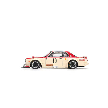 Pop Race 1/64 Nissan Skyline GT-R V8 Drift Hakosuka Watanabe Red - PR64-0075