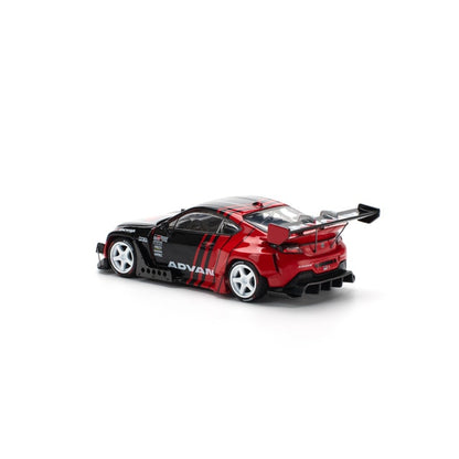 Pop Race 1/64 Pandem GR Toyota 86 Advan Red & Black - PR64-0228