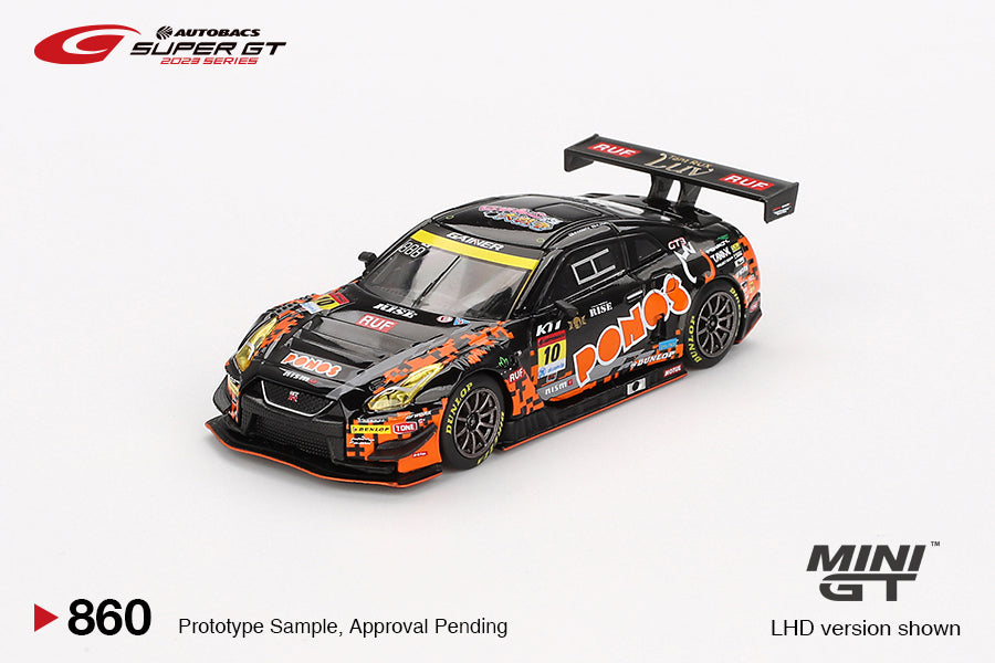 Mini GT 1/64 Nissan GT-R NISMO GT3 #10 2023 SUPER GT SERIES "PONOS GAINER GT-R" Black & Orange