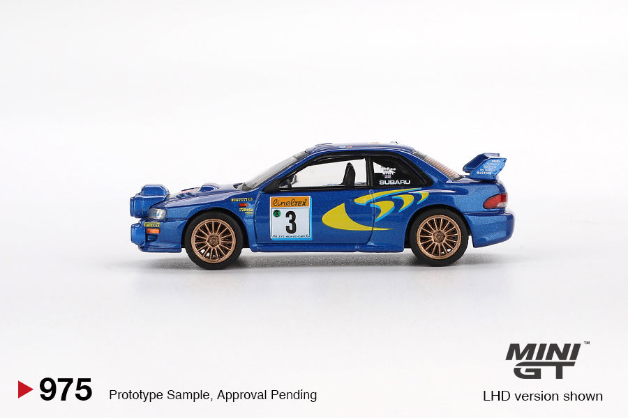 Mini GT 1/64 Subaru Impreza WRC98 #3 1998 Rally Monte-Carlo 3rd Place Blue - MGT00975
