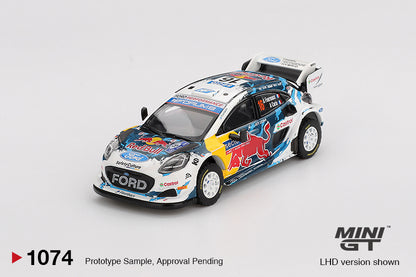 Mini GT 1/64 Ford Puma Rally1 #16 2024 Rally Finland 3rd Place M-Sport Ford WRT White - MGT01074