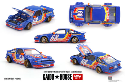Mini GT x Kaido House 1/64 Toyota AE86 Sprinter Trueno Kaido Racing V1 Blue - KHMG196