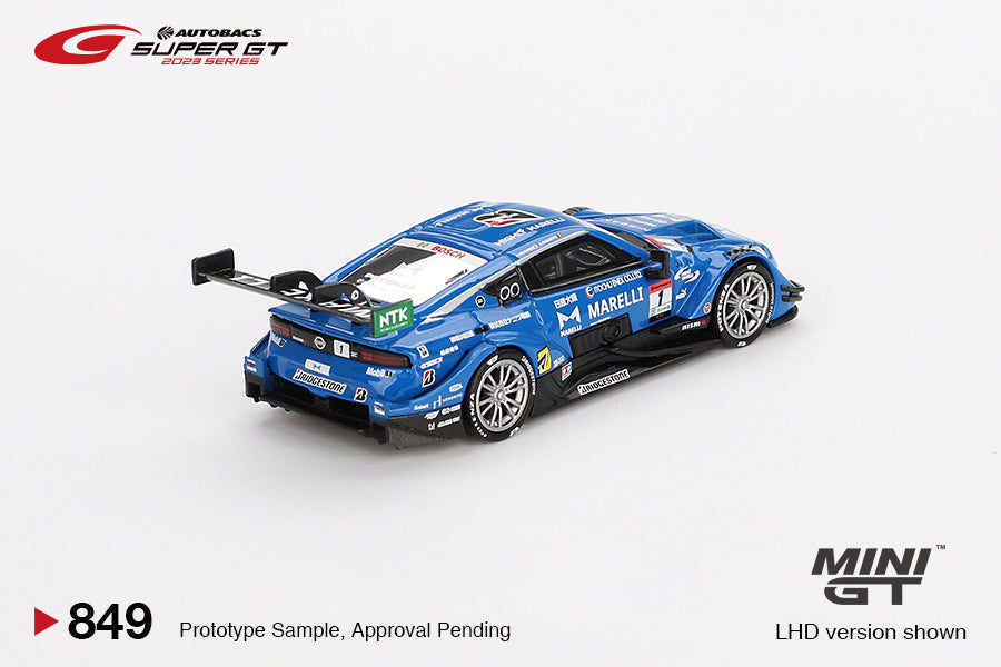 Mini GT 1/64 Autobacs Super GT Nissan Z GT500 #1 MARELLI Impul Z Team Impul 2023 Super GT Series Blue