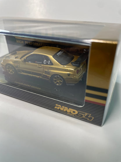 Inno64 1/64 2026 Tokyo Auto Salon TASKL25 Event Edition Nissan Skyline GT-R (R34) Gold -IN64-R34TSTH-TASKL25
