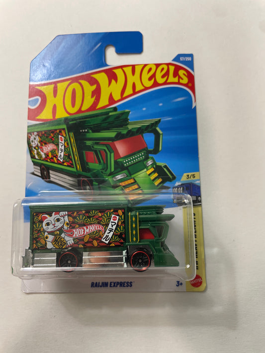 Hot Wheels 1/64 Raijin Express Green - Damaged Box