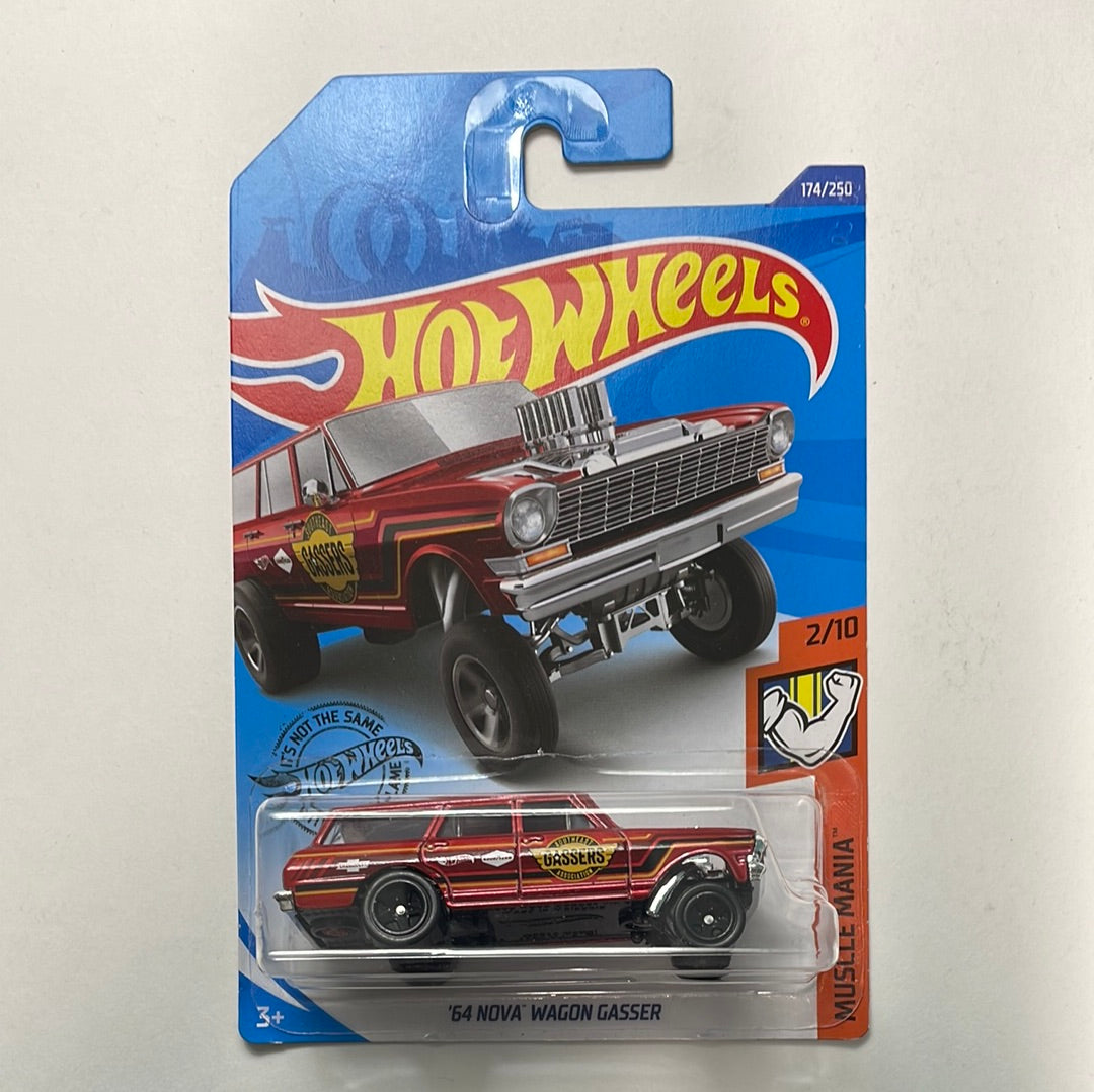 Hot Wheels 1/64 ‘64 Nova Wagon Gasser Red