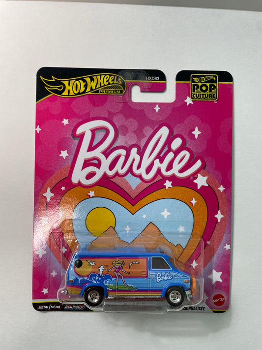 Hot Wheels 1/64 Pop Culture Barbie custom GMC Panel Van/ Fourgonnette GMC Personnalisee Blue - JHW98