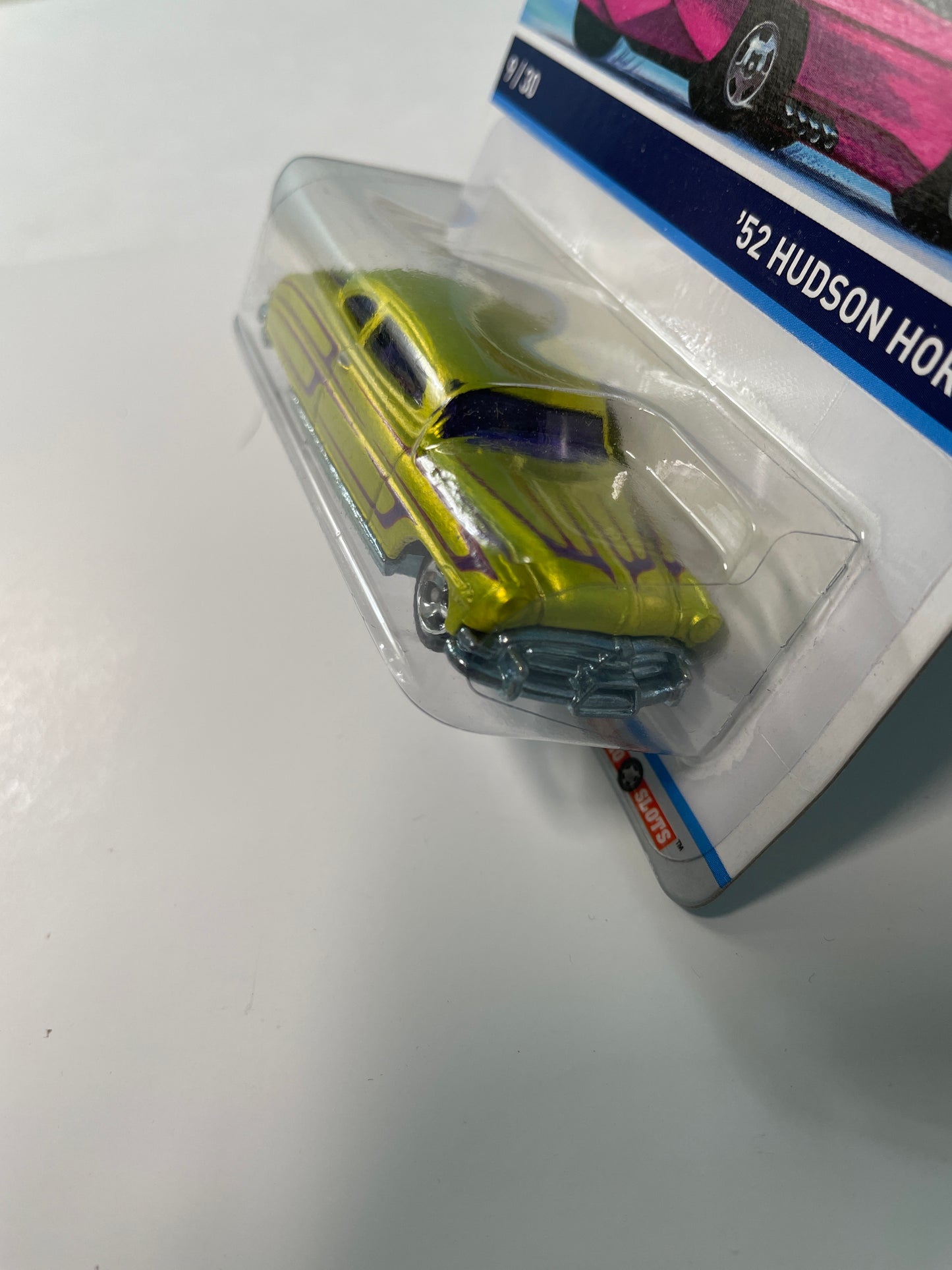 Hot Wheels 1/64 Cool Classics ‘52 Hudson Hornet Green - Damaged Card