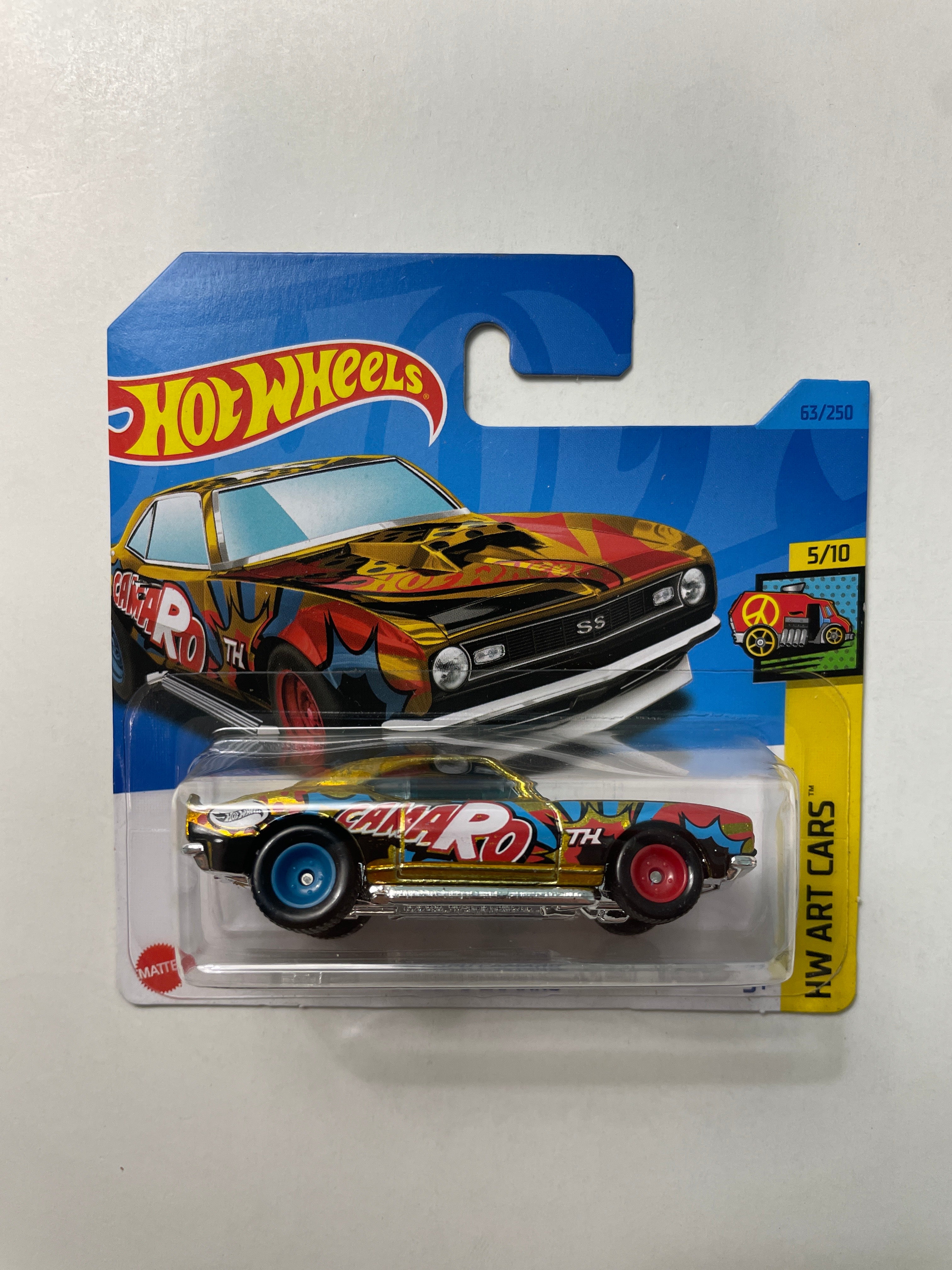 Hot Wheels 1/64 Super Treasure Hunt '68 Copo Camaro Gold Short