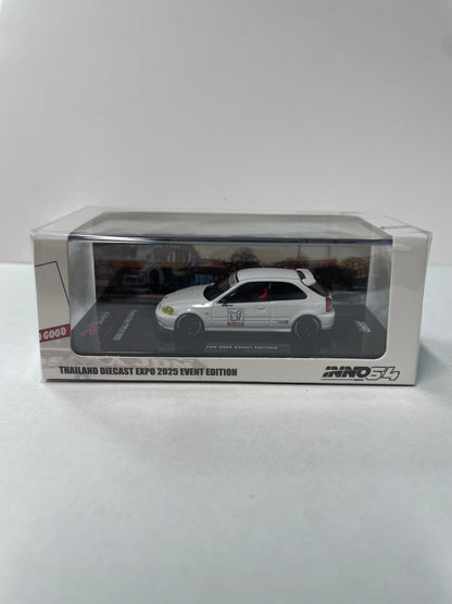 Inno64 1/64 Thailand Diecast Expo 2025 Event Edition Honda Civic Type R (EK9) White