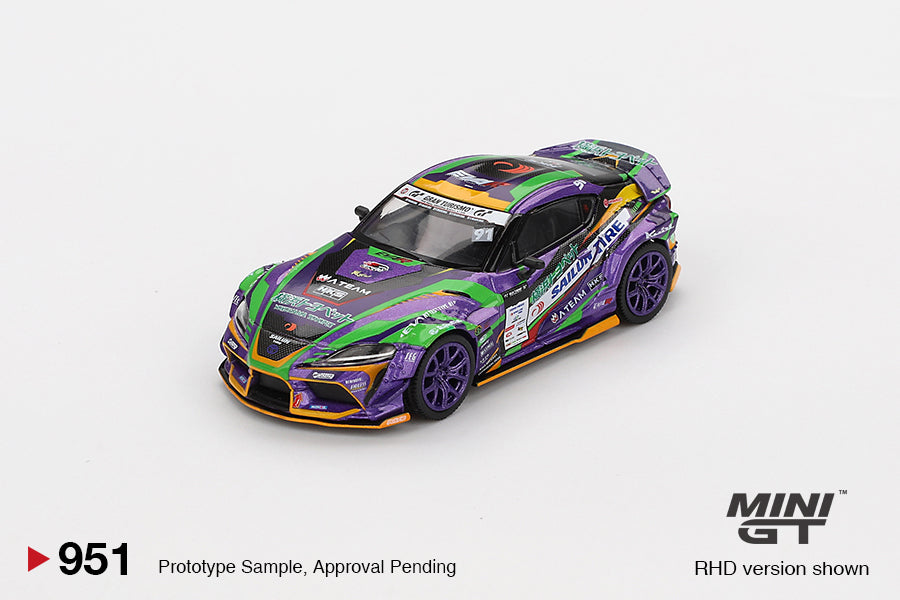 Mini GT 1/64 Toyota GR Supra KUHL 2021 D1GP EVANGELION RACING Purple - MGT00951-BL