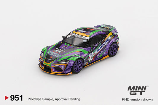 Mini GT 1/64 Toyota GR Supra KUHL 2021 D1GP EVANGELION RACING Purple - MGT00951-BL