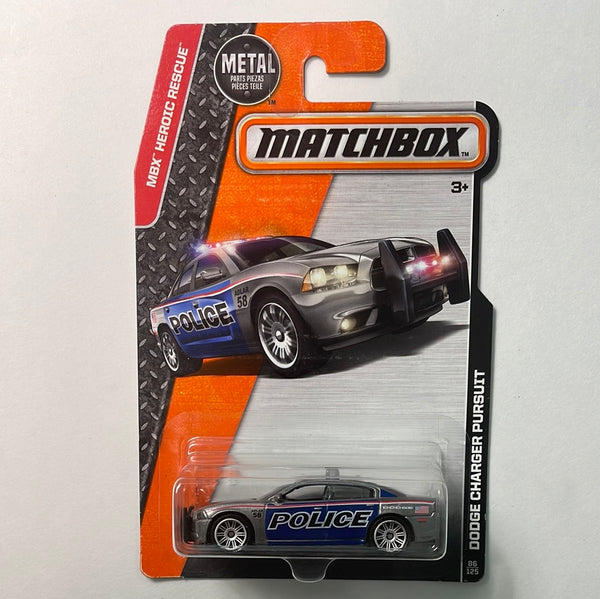 Matchbox 1/64 Police Dodge Charger Pursuit Grey