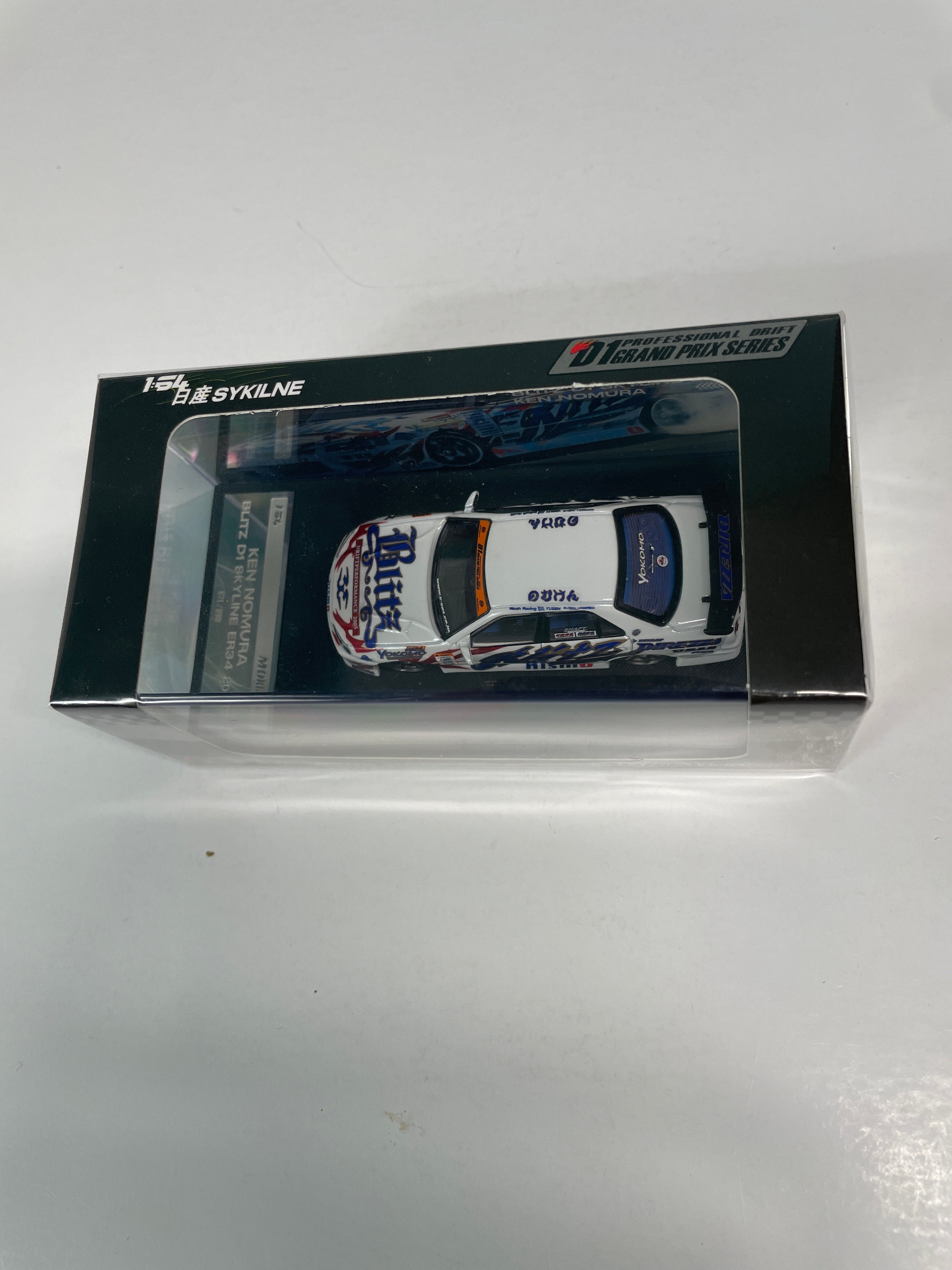 Mortal Model 1/64 Nissan Skyline Blitz D1 ER34 2005 White – Flipn